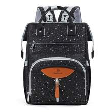 Large Capacity Multi-Pocket Diaper Bag Backpack Designed For Moms, With Dry-Wet Separation Function, Lightweight & Soft Mommy Bag, Featuring Front/Back/Side/Zipper/Mesh Pockets For Storing Newborn Essentials, Pink Star Pattern, Suitable For Stroller, Maternity Hospital Bag - Multicolor - View 15
