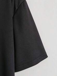 001| T-Shirts| Shipped From Mexico| High-Quality Breathable| Loose-Fitting T-Shirts| Loose Fit| Sports T-Shirts For Everyday Activities| Sports T-Shirts| Soft, Comfortable, And Breathable T-Shirts| Sports T-Shirts - 黑色 - 查看 3