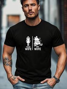 Men T-Shirts - 黑色 - 查看 6