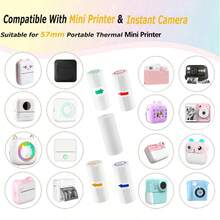 GOTOOGO 4 Rolls Color Thermal Paper, 57mm Color Thermal Photo Paper, Compatible With Most Instant Print Camera Portable Photo Mini Printer - View 5
