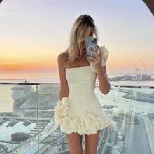 Women Midi Dresses - White - View 1