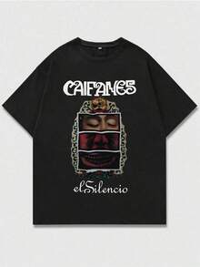 Camisa de algodón con estampa de la banda Caifanes y "el Silencio",Camiseta casual de cuello redondo y manga corta con estampado,adecuada para uso diario en primavera y verano,unisex,playa,pans para hombre,sudadera para hombre,playeras de mujer,camisa de hombre,playeras,playeras de hombre,ropa de hombre,traje de baño hombre,camisas de hombre,playera d hombre,sudaderas,shorts de hombre,pantalones de hombre,camisas para hombre,blusas para mujer,playeras de mujer,blusas - Negro - Ver 1