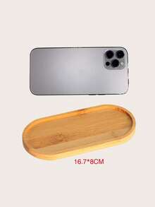 1 chậu trồng cây mọng nước hình oval bằng gốm sứ sáng tạo kèm khay tre. - A - Xem 4