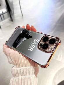 Funda para teléfono con borde galvanizado y patrón SABR compatible con iPhone, cubierta protectora de estilo urbano para jóvenes. - Azul - Ver 2