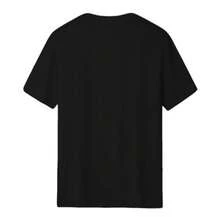 Soft And Breathable Round-Neck Short Sleeve Shirt,Suitable For Summer,Casual Wear -Unisex Tops,Suitable For Baseball Fans - 黑色 - 查看 2