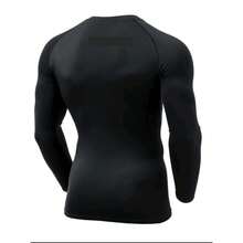 2 Thermal Base Layer Shirts With UV Protection, Breathable Fabric, Ideal For Activities In The Sun - 黑色 - 查看 3