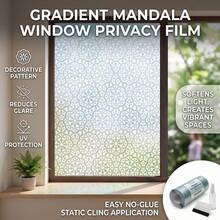 Frosted Window Film Privacy Film For Glass Windows 44.5x200cm, Static Cling Decorative Snowflake Pattern, Blocks UV Removable Frosting Opaque Glass Film For Home Bathroom - Snowflake - View 6