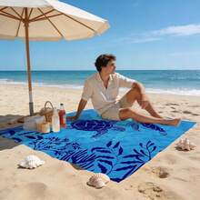 1pc Sea Turtle Patterned Beach Mat, Extra-Large Beach Mat, Lightweight And Durable. Ideal For Travel, Camping, And Picnics. Extra-Large Size For Adults. Highly Suitable For Beaches And Outdoor Adventures - C - View 5