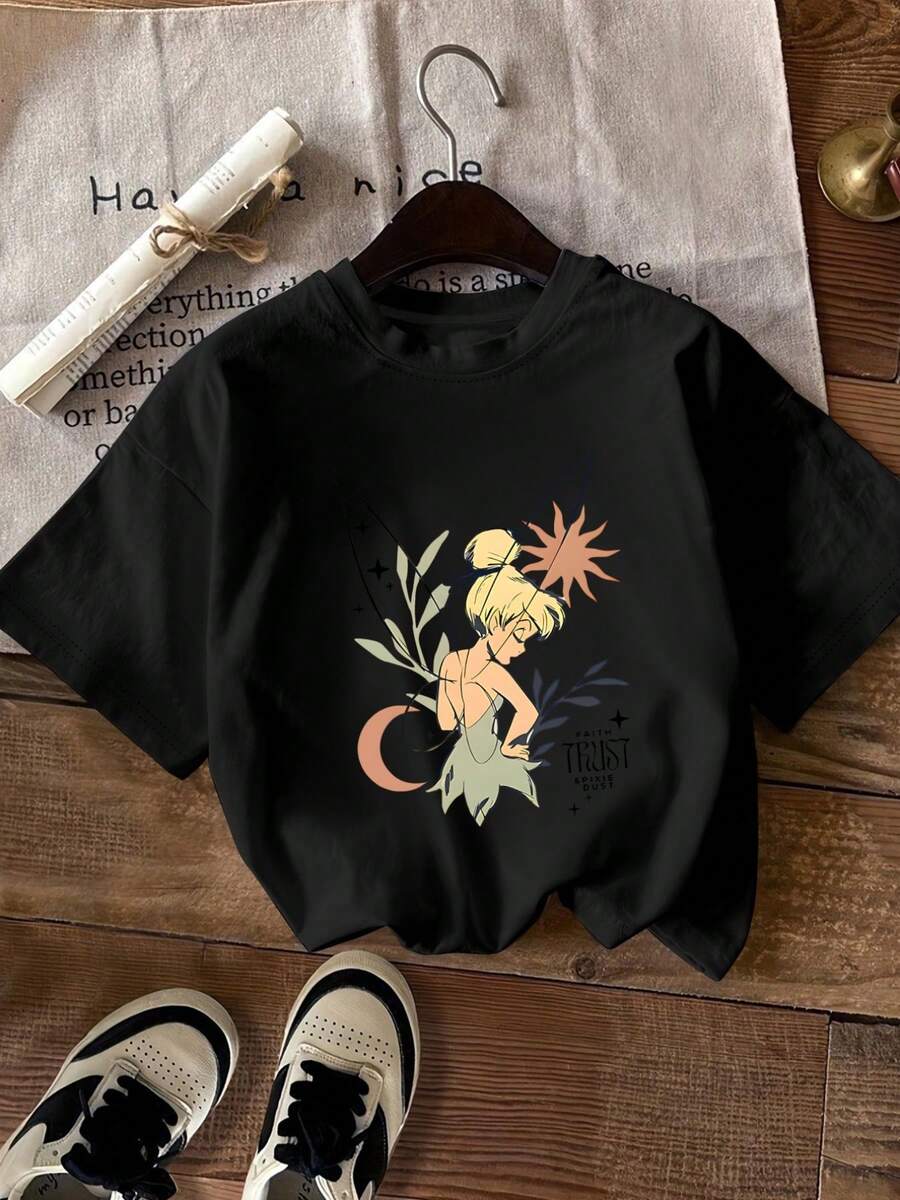 Dam-T-shirts - Svart - Visa 1