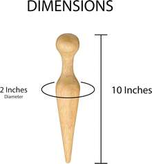 HIC Kitchen Wooden Pestle For Chinois, Hardwood, Cone-Shaped, For Purees, Sauces, Soups, Jams, And More, 8-Inches - ColorB - View 6