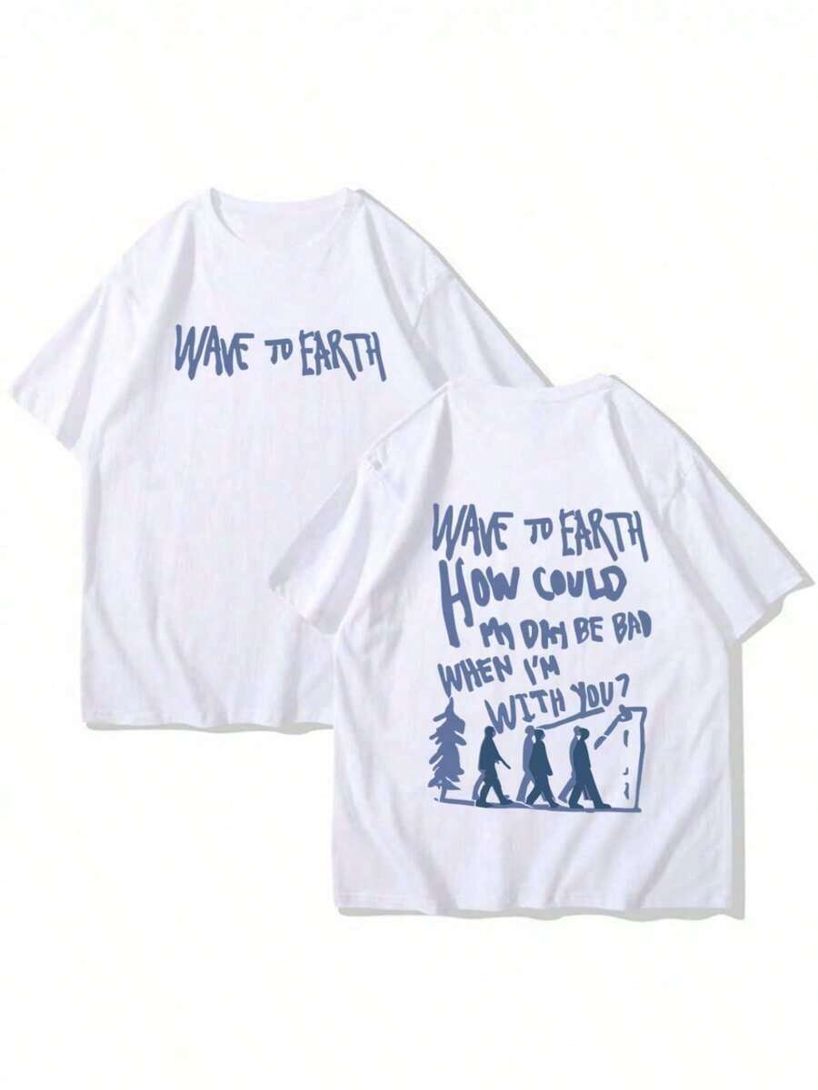 Camia con estampado del álbum de música Vintage Wave to Earth para hombre y mujer, camias casuales de moda Harajuku, camia hip hop extragrande, ropa de calle Adecuado como regalo. playera de mujer. blusas>elegantes. boho chic,Top de mujer suave, transpirable y cómodo, ideal para primavera, verano y otoño, perfecto para vacaciones, viajes y uso diario. Adecuado como regalo. playera de mujer. blusas>elegantes. boho chic,Top de mujer suave, transpirable y cómodo, ideal para primavera, verano y otoño, perfecto para vacaciones, viajes y uso diario. - [Blanco] - Ver 1