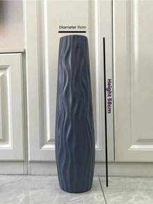 1pc 58cm Floor-Standing Plastic Vase (White/Black/Gray), Minimalist Hydroponics Vase Suitable For Home Decor, European Style Dried Flower Vase, Living Room Decor Flower Vase, Glass Vase - 1PC - View 10