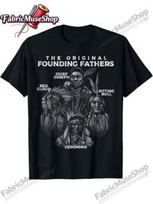 La Camiseta Original con Temática de los Padres Fundadores de la Nación Americana| Camiseta Casual Transpirable, Elegante Top de Verano, 100% Tela para Exteriores, Perfecta para Hombres y Mujeres, Corte Regular, Cuello Redondo, Estampado con Transferencia Térmica, Ideal como Regalo para Halloween, Acción de Gracias y Navidad. - Negro - Ver 1