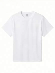 Playera Mujer Ajuste Regular casual, estilo tropical verano playa, estampado flor hawaiana rosa efecto acuarela degradado rosa a magenta, cuello redondo clásico, envío local, modelo pareja. - Blanco - Ver 3