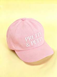 1件中性復古「PRETTY&PETTY」字母印花棒球帽，螢光粉色網格老爹帽，適合戶外、旅行、徒步、海灘、度假 - 彩色 - 查看 8