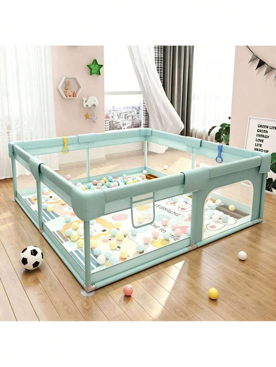Corralito De Juegos Portátil Para Bebé, Corralito Plegable Para Niños, Varios Colores Disponibles - Verde - Ver 1