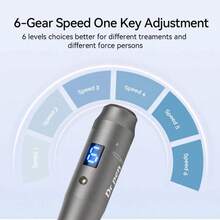 Dr.pen Dr. Pen M8 Wireless Microneedling Device - Suitable For Men And Women Beginners - Comes With Multiple Replacement Needles, M8+2/10 Replacement Needles - Applicable For Face And Body - With Digital Display/Needles/Storage Box - Neutral Style, Non-Medical Use - Light Grey - View 2