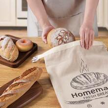 2 Pack Beeswax Bread Bags For Sourdough,Reusable Organic Linen Beeswax Bread Bag For Homemade Sourdough 17 X 12.6 Inches Food Storage Cloth Bag – Freezer-Friendly & Freshness Preservation - Sáp ong (1 gói) - Xem 5