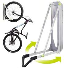 Delta Cycle - s para Colgar en la Pared del cochera Giratorio para Ahorrar Espacio, no Requiere elevación, Soporte Vertical para Bicicletas Soporte de Pared para - Plateado - Ver 2
