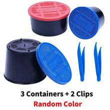 5pcs Fishing Accessories, Including 3pcs Earthworm Preservation Boxes And 2pcs Earthworm Clips, Random Colors, Bait Box, Bait Clip, Breathable Plastic Fishing Tackle Box - 3 Containers + 2 Clips - View 8