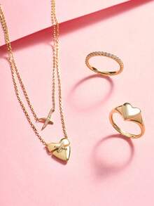Dây chuyền trang sức cao cấp lãng mạn, tinh tế bằng bạc sterling 925, kiểu dáng ballet, mặt dây chuyền hình trái tim đính đá Zirconia, thích hợp làm quà tặng ngày Valentine cho phụ nữ. - Dây chuyền hình trái tim - Xem 5