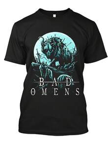 Camiseta de hombre transpirable de manga corta con diseño gráfico de música alternativa vintage de Halloween, corte regular, cuello redondo, tela duradera, camisetas divertidas, camiseta transpirable, ligeramente elástica, cuello redondo clásico. - Negro - Ver 5