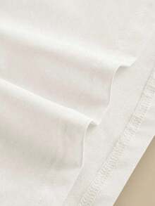 Camiseta de manga corta ajustada con cuello bordado para mujer - Blanco 5 - Ver 4