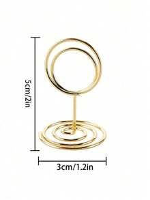 2/10/20pcs Gold Mini Desktop Card Holders, Decorative For Wedding, Party, Birthday, Anniversary Celebration - Multicolor - View 11