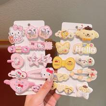 Sanrio 10件/1件裝可愛Hello Kitty髮夾套組，多功能女性髮飾，粉色髮夾套組，情人節禮物，日系Hello Kitty卡通髮飾，側分髮夾，聖誕節、婚禮派對髮飾，蝴蝶結與Hello Kitty卡通圖案。本套組亦屬於女性髮飾系列，包含髮圈、髮飾、吊墜髮夾、抓夾、髮針等。適合學生、公主、派對、遊戲主題、節慶及日常配戴。（部分配件隨機發貨） - 髮飾 - 查看 8