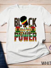 Camiseta/Sudadera inspiradora Black Girl Power que celebra la fuerza y la cultura para el 10 de junio. 220 g de algodón puro unisex. Peso ideal para todas las estaciones, apto para hombres y mujeres. Tejido duradero de alta calidad, suave al tacto y de larga duración. Parte superior transpirable. Adecuado para primavera y verano, vacaciones, Día de la Madre, Día de la Independencia. - Blanco - Ver 1