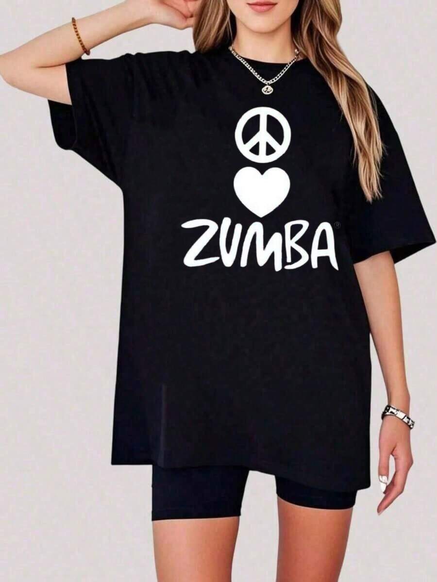 1 Piece 180g Women's T-Shirt, Men's T-Shirt, Casual Cotton Crew Neck T-Shirt. Women's Sports T-Shirt. Designed By Y2K Artists In The Bababask Style, Made From 100% Pure Cotton. Creative Cartoon Pattern Design, Comfortable Short Sleeves, Zumba - 黑色7 - 查看 1