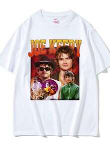 playeras de mujer 2026 Retro 90s Joe Keery Gift for Fan Tee Shirt Men's Women Clothing Fashion Gothic High Street T-shirt Man Casual Cotton Oversized T Shirt - Blanco - Ver 1