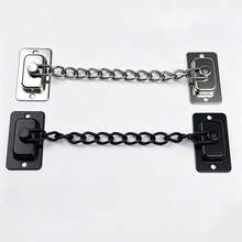 1pc Reinforced Anti-Theft Heavy Duty Security Lock - Enhanced Anti-Theft Hardware Accessories - Includes Screws And Adjustment Tools | Suitable For Home, Bedroom, Office, Hotel, Apartment, RV And Home Security | Stainless Steel - Silver Elegant Style - View 11