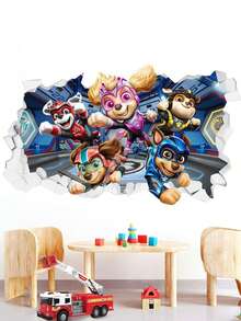 Hình dán tường 3D chủ đề Paw Patrol, 5 mẫu thiết kế bao gồm Chase, Skye, Rubble, Rocky, Zuma, Everest và Mighty Pups, decal dán tường có thể tháo rời dùng để trang trí phòng, tiệc theo chủ đề và phông nền sự kiện, tạo thêm không khí sống động và vui nhộn cho bất kỳ không gian nào. - hình dán tường - Xem 10