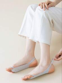 1/5/9/10/15/18/20/30 pares de calcetines invisibles de media palma de seda de hielo transpirables para tacones altos, primavera/verano - Multicolor - Ver 1