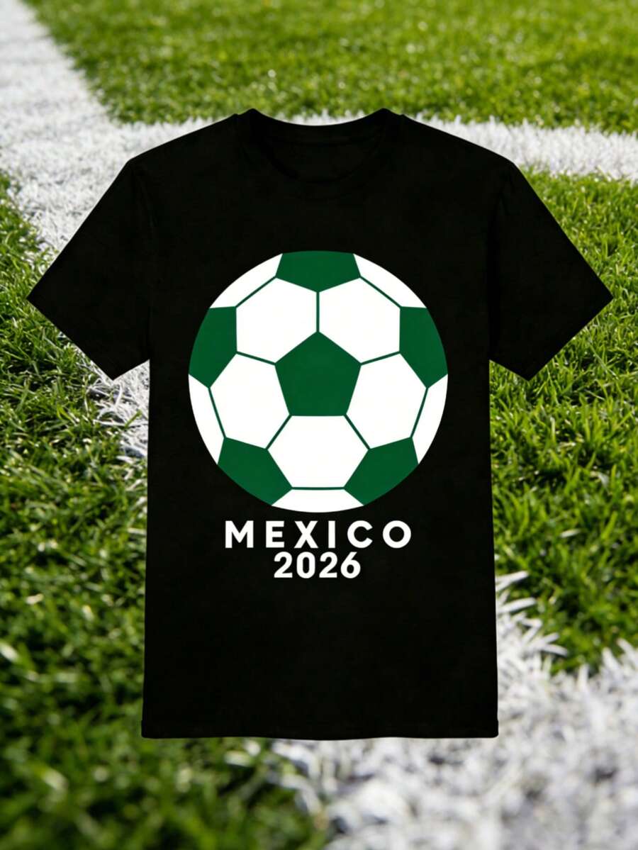 Hombres 002 | | Fútbol | Camiseta Negra con el Emblema de México 2026, un Souvenir Imprescindible para los Aficionados al Fútbol 12_27 - Negro - Ver 1