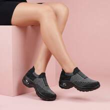 scarpi sportivi con cuscinetto d'aria per donna, scarpe casual da passeggio traspiranti in maglia a calzino - stq1688 - Visualizzare 10