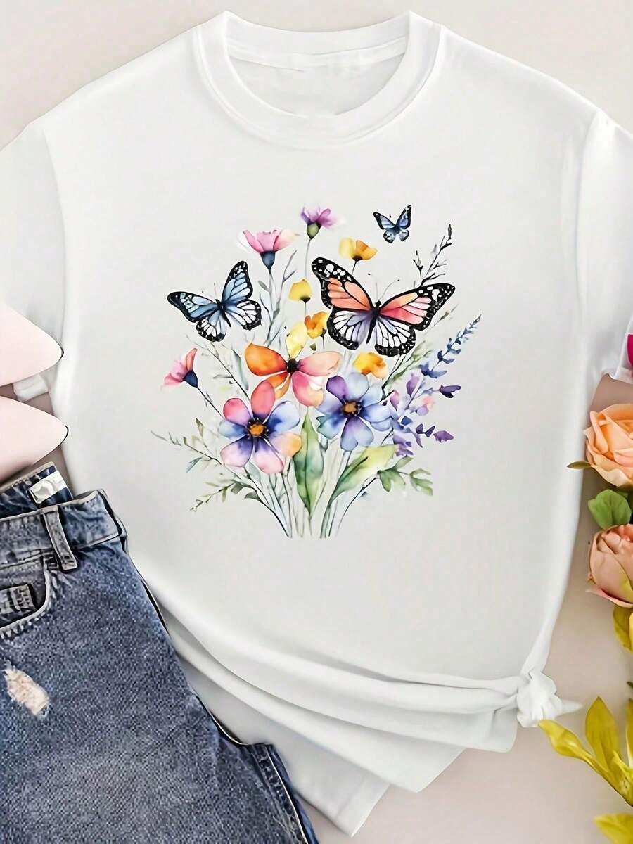 Informal para el día a díaWomen's Short Sleeve T-Shirt,Camiseta de cuello redondo, camiseta informal estampada para mujer,Camisetas para hombre, camisetas a juego para padres e hijos, ropa de apoyo para la Copa del Mundo, artículos esenciales para la graduación y la vuelta al cole. - Blanco - Ver 1