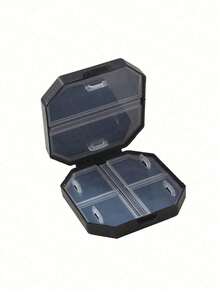 Caja de pastillas portátil dividida, caja de almacenamiento de cápsulas de 6 compartimentos, caja de pastillas de viaje, caja de pastillas, mini caja de pastillas con patrones de cápsula, tableta, letra, botella de pastillas, caja de pastillas, bolsa médica de primeros auxilios, accesorios de viaje, artículos esenciales para dormitorios - Multicolor - Ver 8