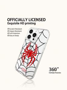 Marvel Spider Man Iron Man Cartoon Men's Phone Case, Compatible IPhone 17 Pro Max/17 Pro/Air/16 Pro Max/15 Plus/14/13/IP 17/15Pro/12 Pro/11/16 Plus,XR Apple Anti Fall And Anti Scratch Protective Case, - Clear - View 5