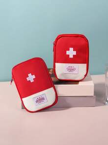 1/2/10pcs Portable Travel Medical Bag, Medication Storage Organizer,Back To School,Back To School - Red - View 2