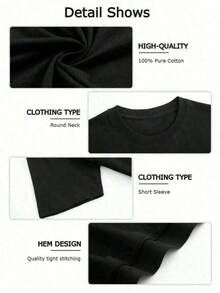 Men T-Shirts - Black - View 4