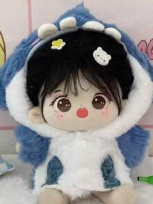 Shark Jacket Outfit Suitable For 20cm Cotton Doll, Includes Jacket And Shoes Only, Doll Not Included - Dusty Blue - View 5