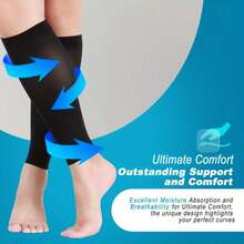 High Elasticity Calf Socks With Durable & Stretchy Cuffs, Suitable For Football, Running And Outdoor Sports - Multicolor - View 4