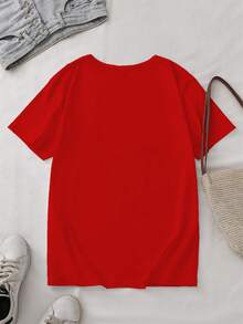 Gift 1 PSCA Casual And Comfortable Short-Sleeved T-Shirt With A Josie And The Pussycats Cartoon Print, Perfect For Running And Sports. Stylish, Unique, And Fun, It's Soft And Breathable. - 紅色 - 查看 4