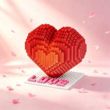 Bộ xếp hình trái tim bằng đào, quà tặng thủ công tự làm cho Ngày Valentine, Sinh nhật, Bạn gái, Bạn thân, vật trang trí bàn làm việc giảm căng thẳng chất lượng cao. - Nhiều màu - Xem 2