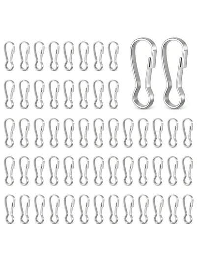 35 chiếc móc khóa bằng thép không gỉ, kẹp lò xo chịu lực, móc kim loại dùng cho đồ thủ công DIY, phụ kiện cột cờ và các ứng dụng treo khác.