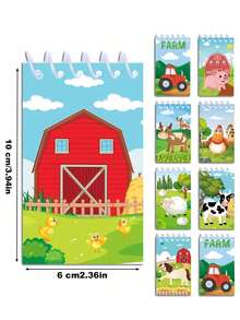 8pcs Cartoon Animal Pattern Notebooks, Suitable For Theme Party Decorations, Creative Stationery Gifts, Birthday Party Gifts, Event Souvenirs, Back To School Gifts, And Desktop Notebooks - One Size Fits All - View 7