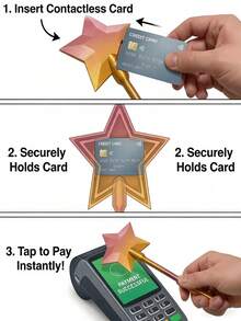 3D Printed Magic Wand Style Contactless Payment Contactless Payment Magic Wand Starry Sky Magic Wand Magical Star Magic Wand Bank Card Holder Suitable For Bank Card Payment Scenarios - Star Magic - View 11