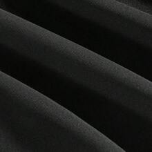 MOD Plus Size Women's Modest Black Draped Neck Dress - Deep V Tiered Ruffle Hem Knitted A-Line With Adjustable Lace-Up For Everyday/Party/Vacation,Can Be Worn With A Slanted Shoulder, Or In Multiple Ways.,Birthday Dresses For Women - Negro - Ver 6